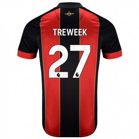 Kandiny Gyermek Amber Treweek #27 Piros Fekete Hazai Jersey 2024/25 Mez Póló Ing