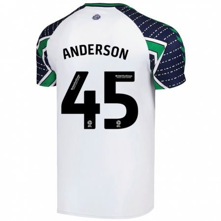 Kandiny Gyermek Joe Anderson #45 Fehér Idegenbeli Jersey 2024/25 Mez Póló Ing