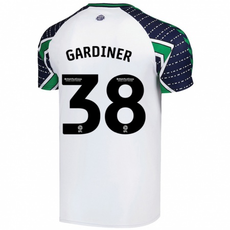 Kandiny Gyermek Harry Gardiner #38 Fehér Idegenbeli Jersey 2024/25 Mez Póló Ing