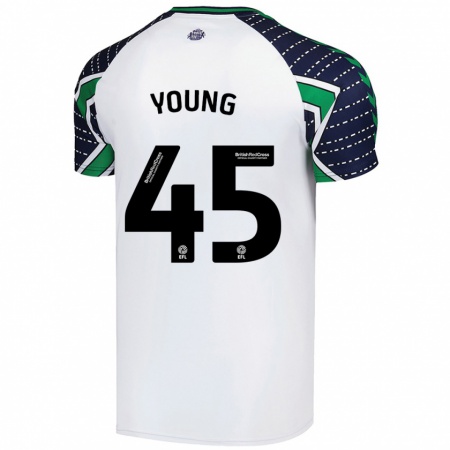 Kandiny Gyermek Matthew Young #45 Fehér Idegenbeli Jersey 2024/25 Mez Póló Ing