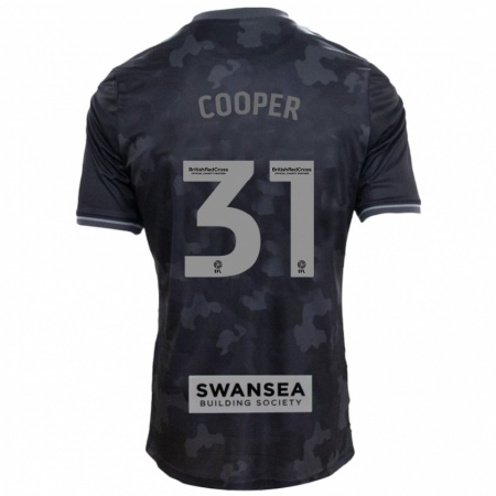 Kandiny Gyermek Oliver Cooper #31 Fekete Idegenbeli Jersey 2024/25 Mez Póló Ing