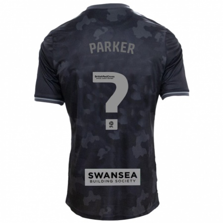 Kandiny Gyermek Arthur Parker #0 Fekete Idegenbeli Jersey 2024/25 Mez Póló Ing