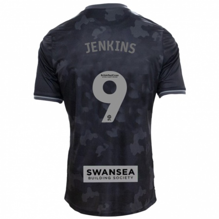 Kandiny Gyermek Nieve Jenkins #9 Fekete Idegenbeli Jersey 2024/25 Mez Póló Ing