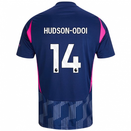 Kandiny Gyermek Callum Hudson-Odoi #14 Királykék Rózsaszín Idegenbeli Jersey 2024/25 Mez Póló Ing