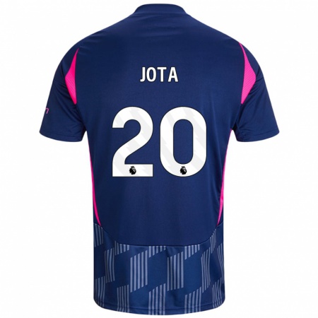 Kandiny Gyermek Jota Silva #20 Királykék Rózsaszín Idegenbeli Jersey 2024/25 Mez Póló Ing