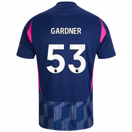 Kandiny Gyermek Joe Gardner #53 Királykék Rózsaszín Idegenbeli Jersey 2024/25 Mez Póló Ing