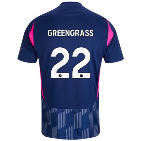 Kandiny Gyermek Charlotte Greengrass #22 Királykék Rózsaszín Idegenbeli Jersey 2024/25 Mez Póló Ing