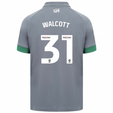 Kandiny Gyermek Malachi Fagan-Walcott #31 Sötétszürke Idegenbeli Jersey 2024/25 Mez Póló Ing