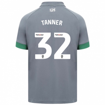 Kandiny Gyermek Ollie Tanner #32 Sötétszürke Idegenbeli Jersey 2024/25 Mez Póló Ing