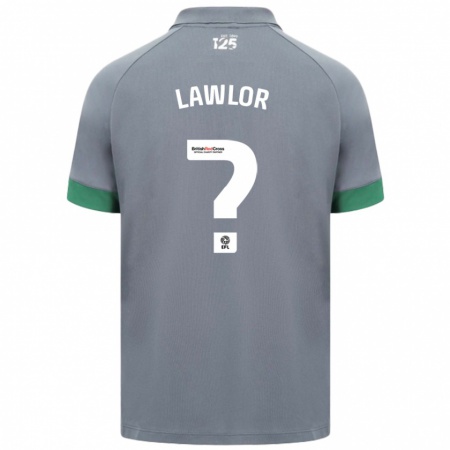 Kandiny Gyermek Dylan Lawlor #0 Sötétszürke Idegenbeli Jersey 2024/25 Mez Póló Ing