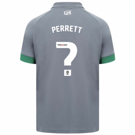 Kandiny Gyermek Troy Perrett #0 Sötétszürke Idegenbeli Jersey 2024/25 Mez Póló Ing