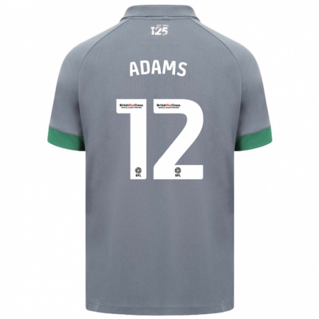 Kandiny Gyermek Kelly Adams #12 Sötétszürke Idegenbeli Jersey 2024/25 Mez Póló Ing