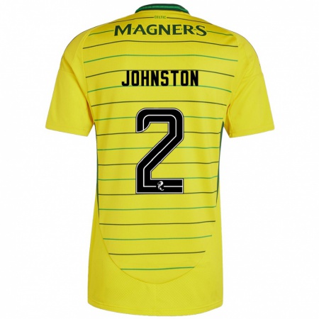 Kandiny Gyermek Alistair Johnston #2 Sárga Idegenbeli Jersey 2024/25 Mez Póló Ing