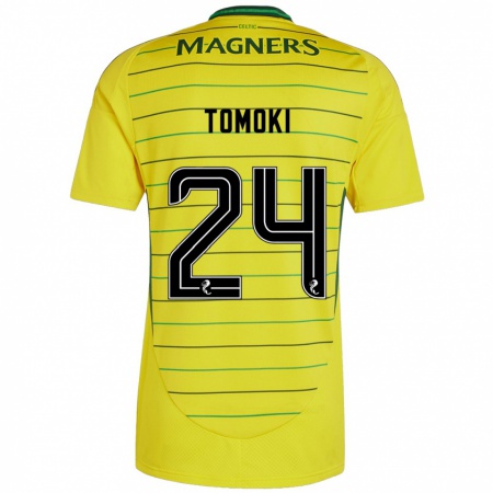 Kandiny Gyermek Tomoki Iwata #24 Sárga Idegenbeli Jersey 2024/25 Mez Póló Ing