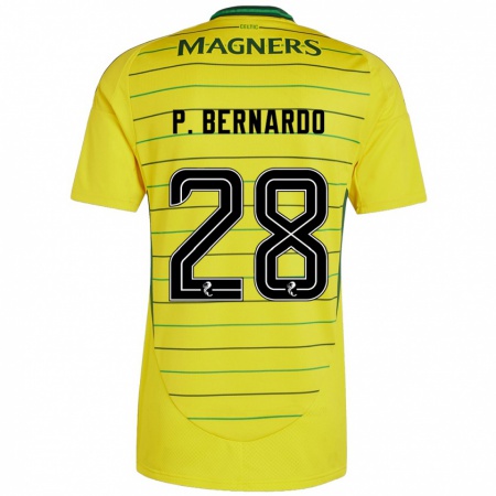 Kandiny Gyermek Paulo Bernardo #28 Sárga Idegenbeli Jersey 2024/25 Mez Póló Ing