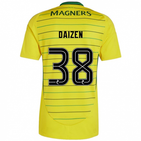 Kandiny Gyermek Daizen Maeda #38 Sárga Idegenbeli Jersey 2024/25 Mez Póló Ing