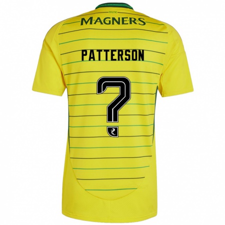 Kandiny Gyermek Cameron Patterson #0 Sárga Idegenbeli Jersey 2024/25 Mez Póló Ing