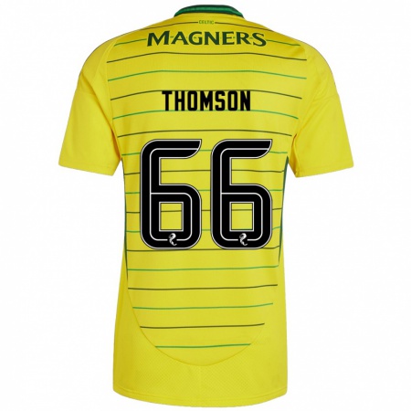 Kandiny Gyermek Corey Thomson #66 Sárga Idegenbeli Jersey 2024/25 Mez Póló Ing