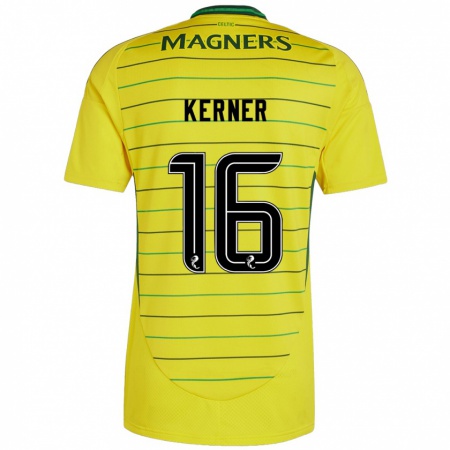 Kandiny Gyermek Hana Kerner #16 Sárga Idegenbeli Jersey 2024/25 Mez Póló Ing