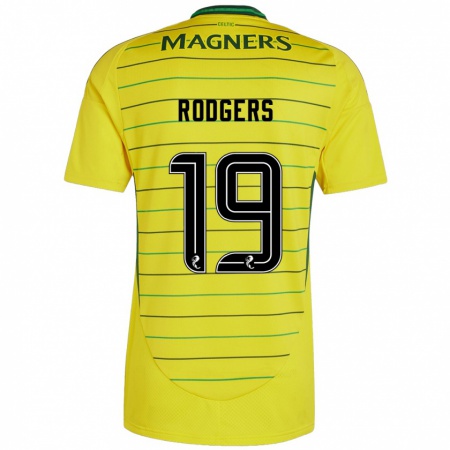 Kandiny Gyermek Lisa Rodgers #19 Sárga Idegenbeli Jersey 2024/25 Mez Póló Ing