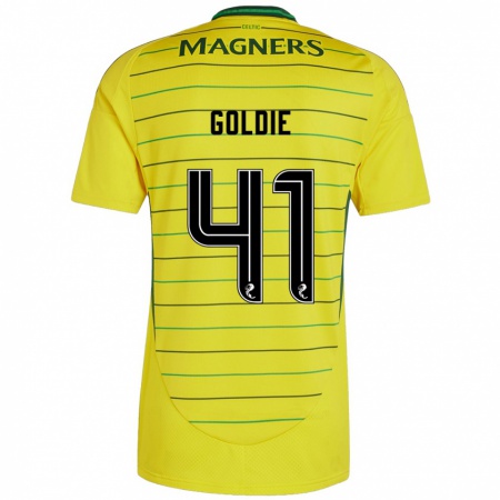 Kandiny Gyermek Clare Goldie #41 Sárga Idegenbeli Jersey 2024/25 Mez Póló Ing