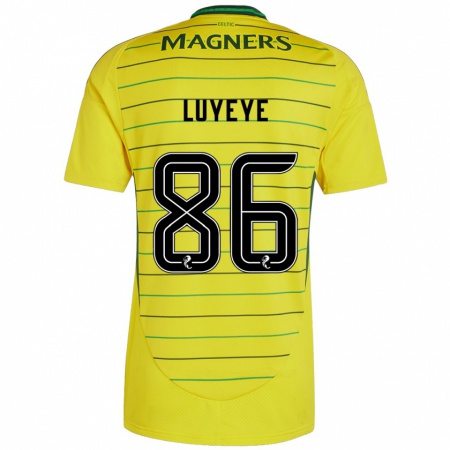 Kandiny Gyermek Benny-Jackson Luyeye #86 Sárga Idegenbeli Jersey 2024/25 Mez Póló Ing