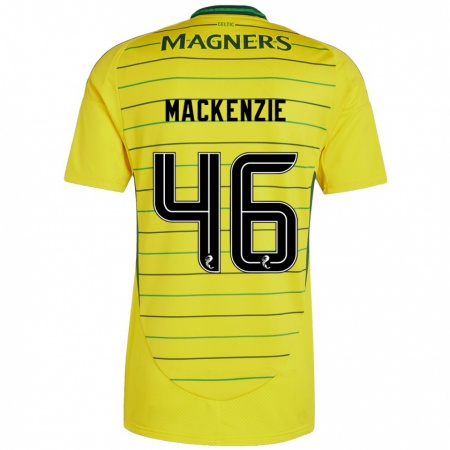 Kandiny Gyermek Magnus Mackenzie #46 Sárga Idegenbeli Jersey 2024/25 Mez Póló Ing