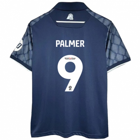 Kandiny Gyermek Ollie Palmer #9 Fekete Idegenbeli Jersey 2024/25 Mez Póló Ing