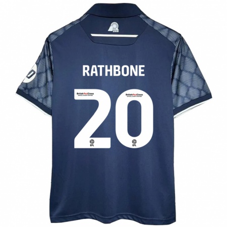 Kandiny Gyermek Ollie Rathbone #20 Fekete Idegenbeli Jersey 2024/25 Mez Póló Ing