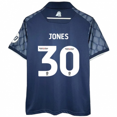 Kandiny Gyermek James Jones #30 Fekete Idegenbeli Jersey 2024/25 Mez Póló Ing