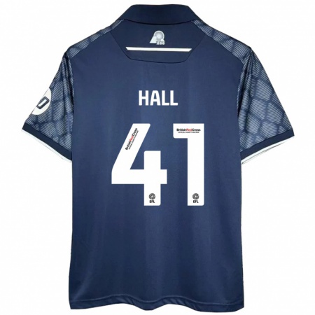 Kandiny Gyermek Liam Hall #41 Fekete Idegenbeli Jersey 2024/25 Mez Póló Ing