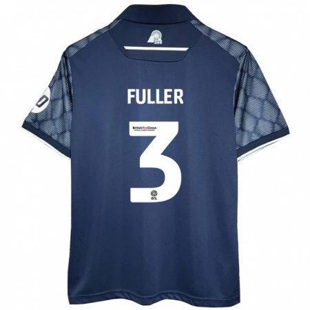 Kandiny Gyermek Olivia Fuller #3 Fekete Idegenbeli Jersey 2024/25 Mez Póló Ing