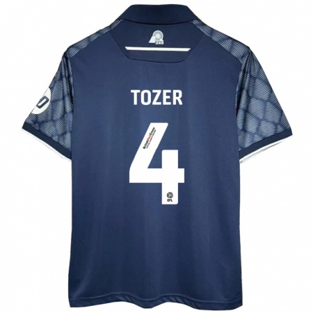 Kandiny Gyermek Ben Tozer #4 Fekete Idegenbeli Jersey 2024/25 Mez Póló Ing