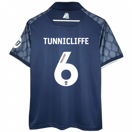 Kandiny Gyermek Jordan Tunnicliffe #6 Fekete Idegenbeli Jersey 2024/25 Mez Póló Ing