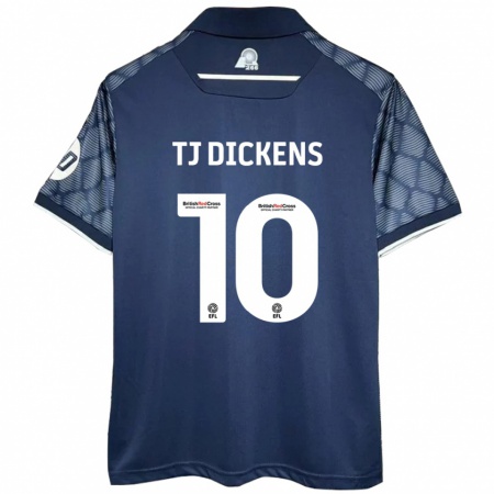 Kandiny Gyermek Tonicha Tj Dickens #10 Fekete Idegenbeli Jersey 2024/25 Mez Póló Ing