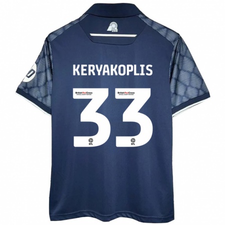 Kandiny Gyermek Hannah Keryakoplis #33 Fekete Idegenbeli Jersey 2024/25 Mez Póló Ing