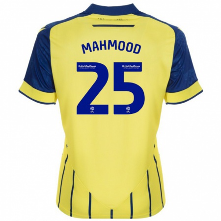 Kandiny Gyermek Mahmood #25 Sárga Kék Idegenbeli Jersey 2024/25 Mez Póló Ing