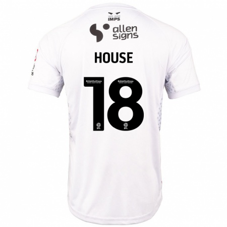 Kandiny Gyermek Ben House #18 Piros Fehér Idegenbeli Jersey 2024/25 Mez Póló Ing