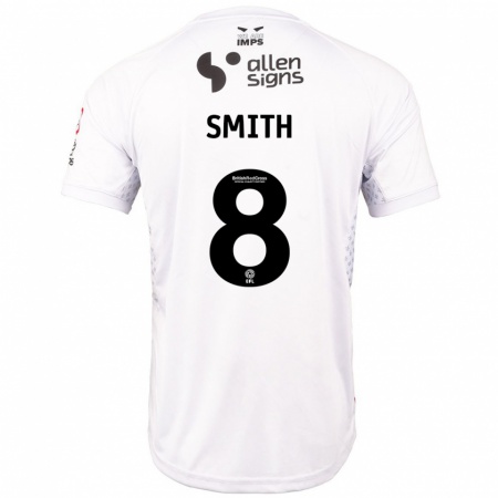 Kandiny Gyermek Alistair Smith #8 Piros Fehér Idegenbeli Jersey 2024/25 Mez Póló Ing