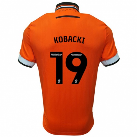 Kandiny Gyermek Olaf Kobacki #19 Narancssárga Fehér Idegenbeli Jersey 2024/25 Mez Póló Ing