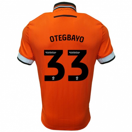 Kandiny Gyermek Gabriel Otegbayo #33 Narancssárga Fehér Idegenbeli Jersey 2024/25 Mez Póló Ing