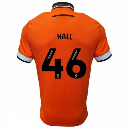 Kandiny Gyermek Jack Hall #46 Narancssárga Fehér Idegenbeli Jersey 2024/25 Mez Póló Ing