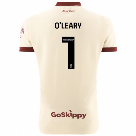 Kandiny Gyermek Max O'leary #1 Krém Fehér Idegenbeli Jersey 2024/25 Mez Póló Ing