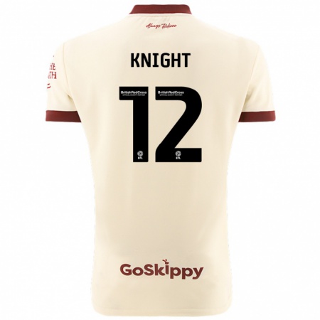 Kandiny Gyermek Jason Knight #12 Krém Fehér Idegenbeli Jersey 2024/25 Mez Póló Ing