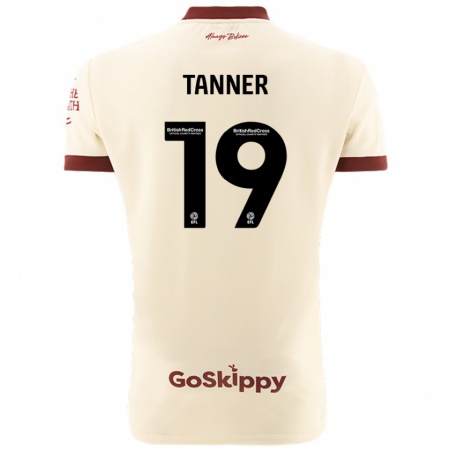 Kandiny Gyermek George Tanner #19 Krém Fehér Idegenbeli Jersey 2024/25 Mez Póló Ing