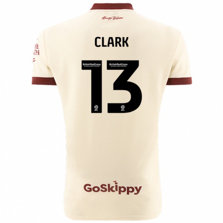 Kandiny Gyermek Olivia Clark #13 Krém Fehér Idegenbeli Jersey 2024/25 Mez Póló Ing