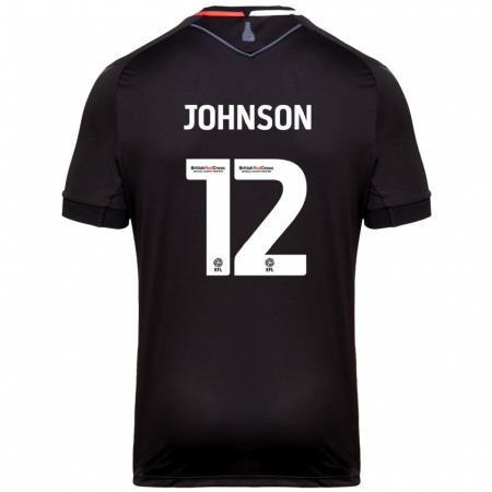 Kandiny Gyermek Daniel Johnson #12 Fekete Idegenbeli Jersey 2024/25 Mez Póló Ing