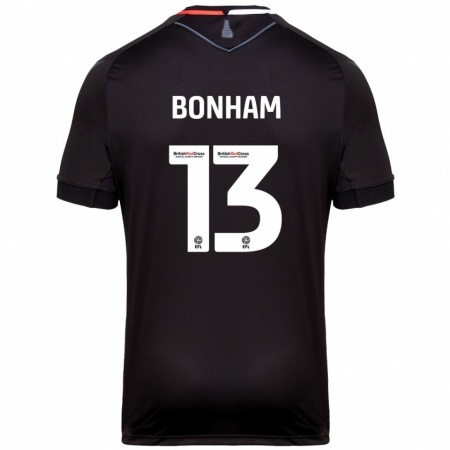 Kandiny Gyermek Jack Bonham #13 Fekete Idegenbeli Jersey 2024/25 Mez Póló Ing