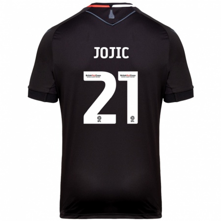 Kandiny Gyermek Nikola Jojic #21 Fekete Idegenbeli Jersey 2024/25 Mez Póló Ing