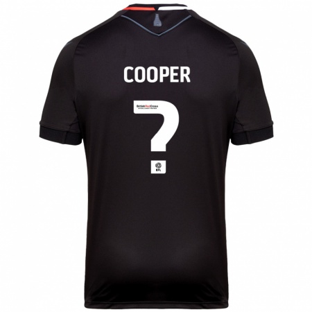 Kandiny Gyermek Noah Cooper #0 Fekete Idegenbeli Jersey 2024/25 Mez Póló Ing